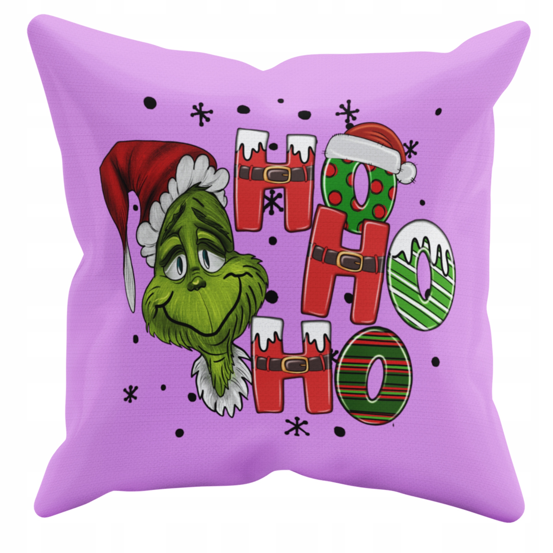 POSZEWKA NA PODUSZKĘ JAŚKA DO PRZEDSZKOLA GRINCH ŚWIĘTA + IMIĘ GRATIS Kolor dominujący odcienie różu