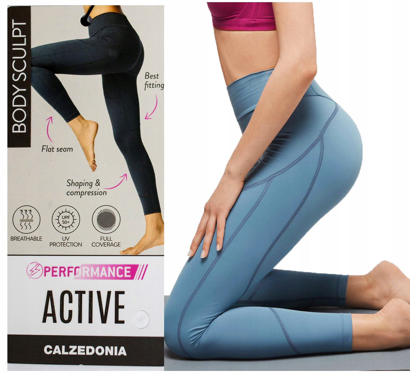 Calzedonia legginsy sportowe Active Performance Sculpt leginsy modelujące S