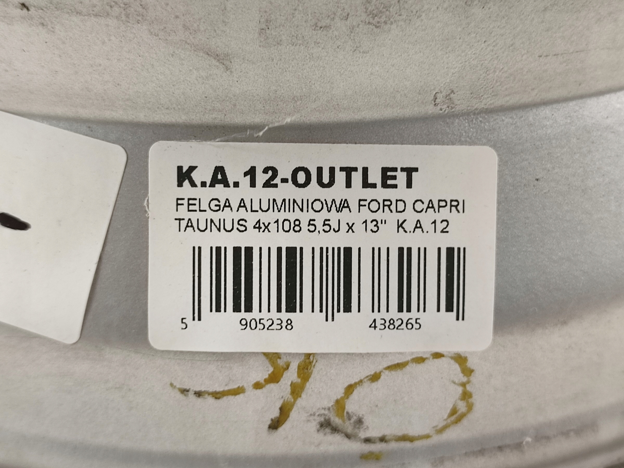 disk hliníkový FORD CAPRI - TAUNUS - 4x108 - 5,5J - 13" - K.A.12
