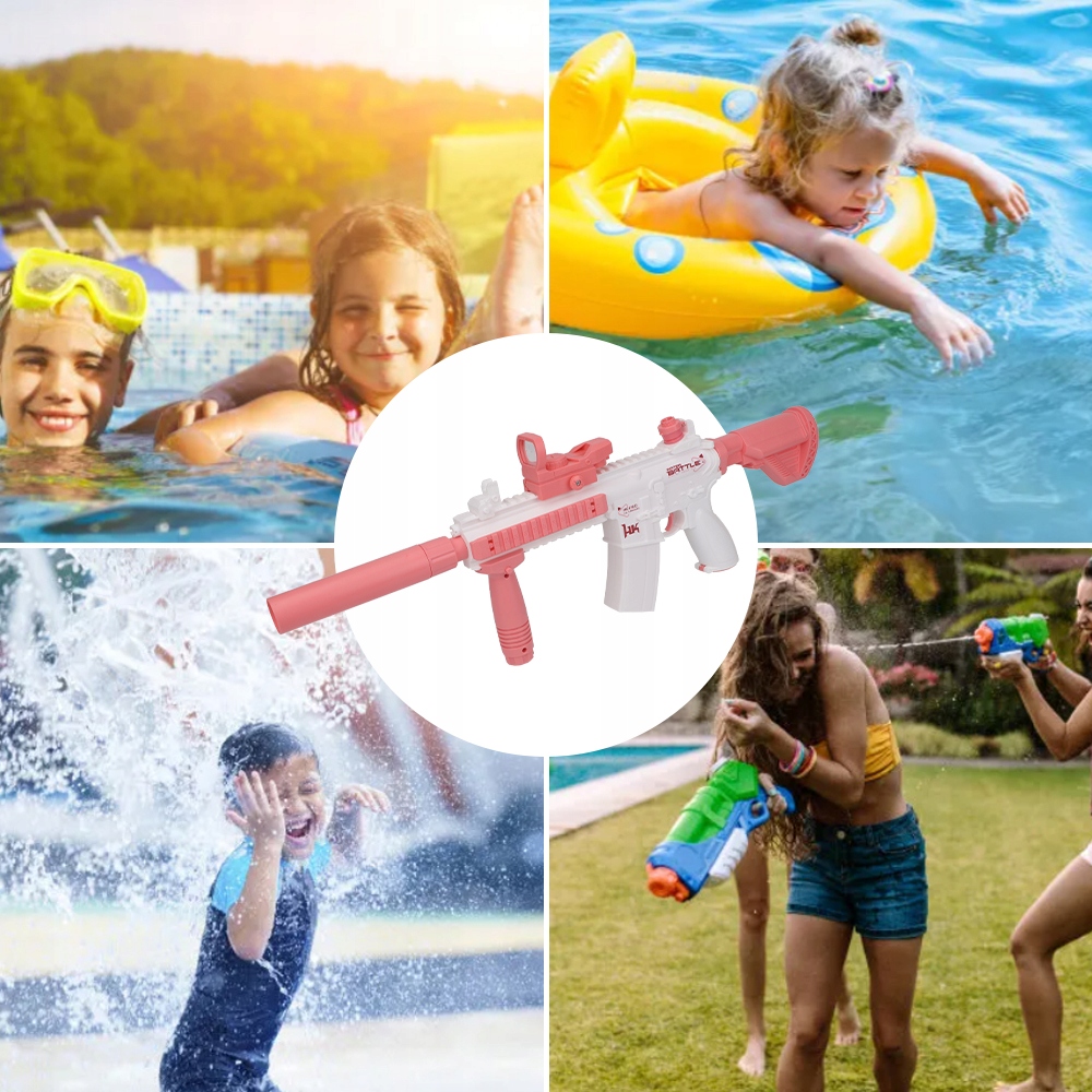NAJSILNIEJSZY AUTOMATYCZNY DUŻY PISTOLET NA WODĘ PLAŻA PRZY BASENIE NA LATO Materiał plastik