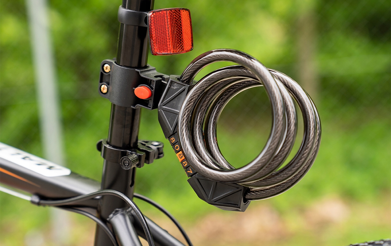 ZAPIĘCIE DO ROWERU NA ROWER LINKA BLOKADA ROWEROWA 100cm 5 CYFROWY SZYFR Typ zamka na kod