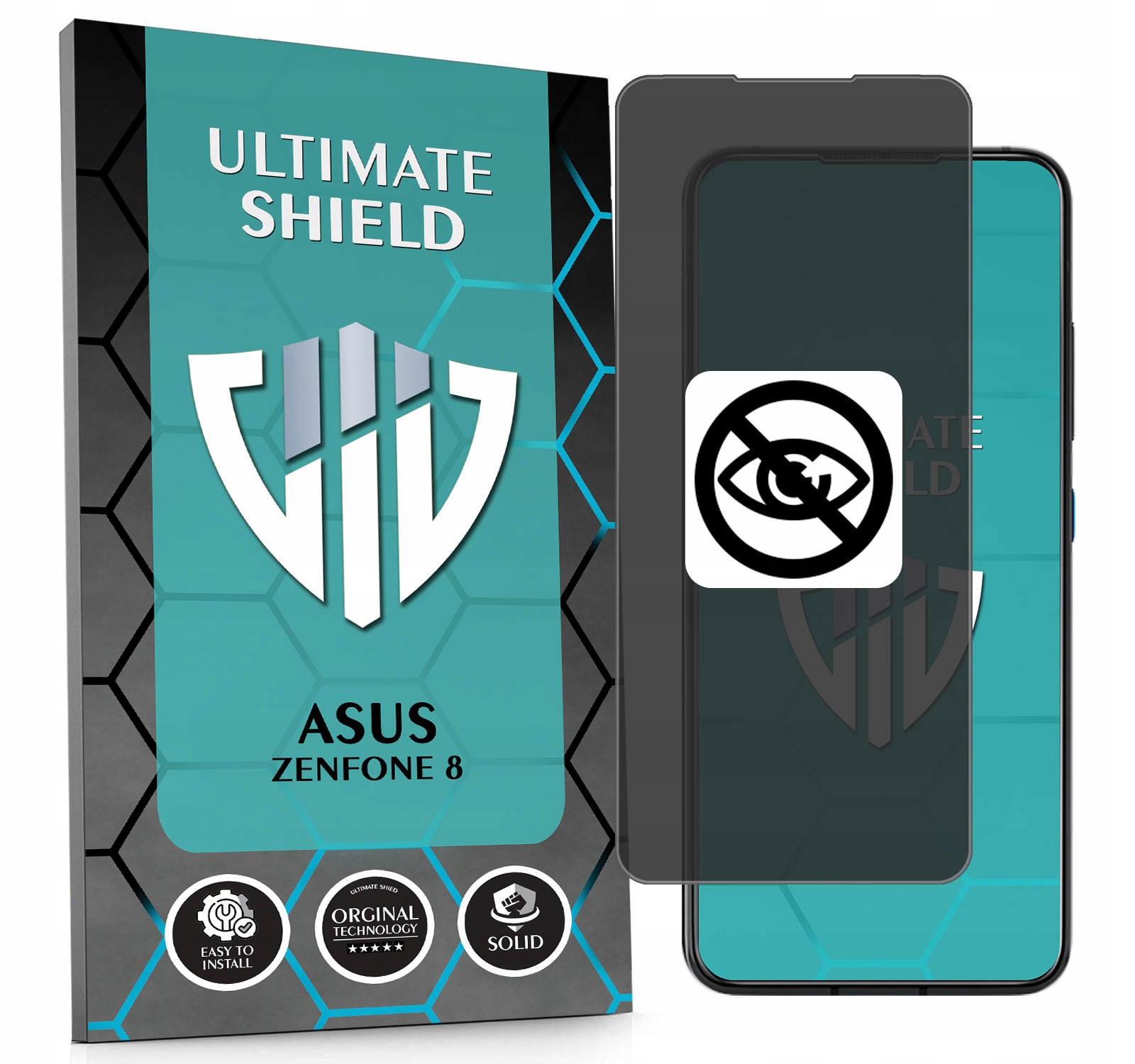Sklo 5D Privacy Private Anti-spy Pro Asus Zenfone 8 Hydrogelové Matné