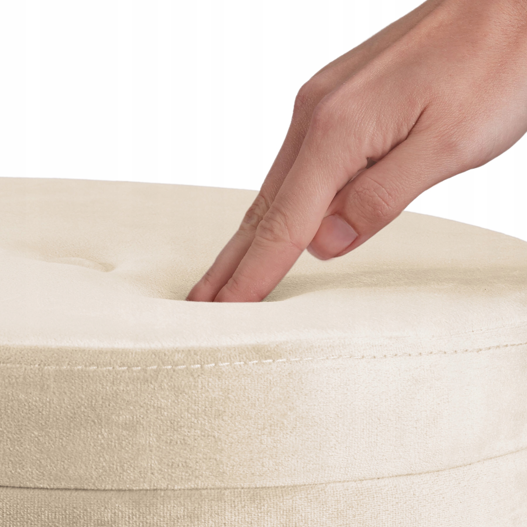 Taboret tapicerowany, stołek Ava Szerokość mebla 37.5 cm