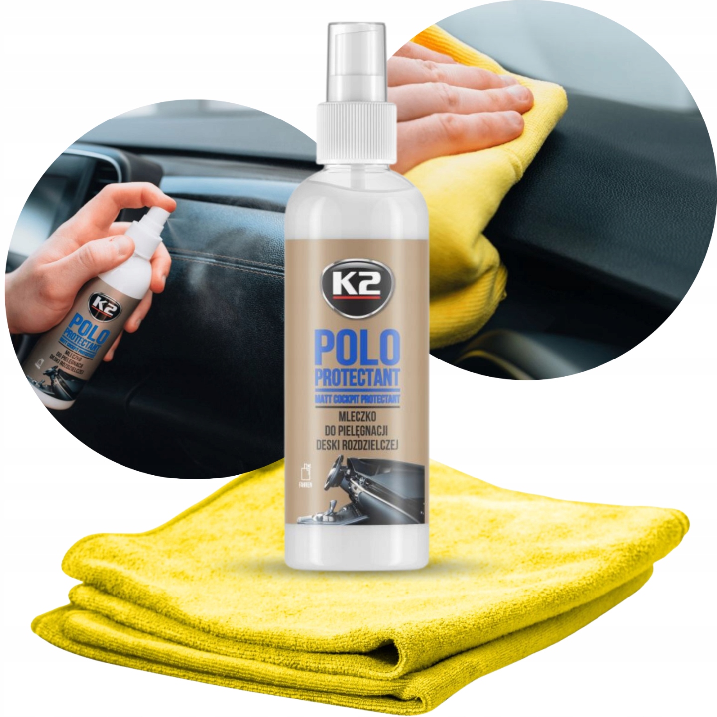 

Płyn Mleczko Do Kokpitu K2 Polo Matt mikrofibra