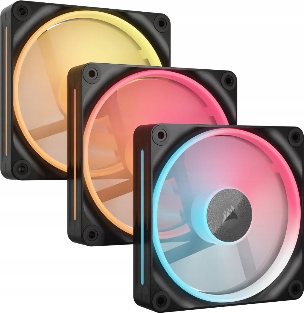 Wentylator Corsair iCUE Link LX120-R Rgb Pwm 3-pack Hub czarny