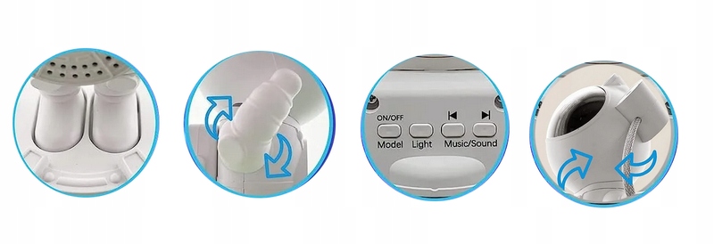 Lampka projektor gwiazd astronauta biały Marka bez marki