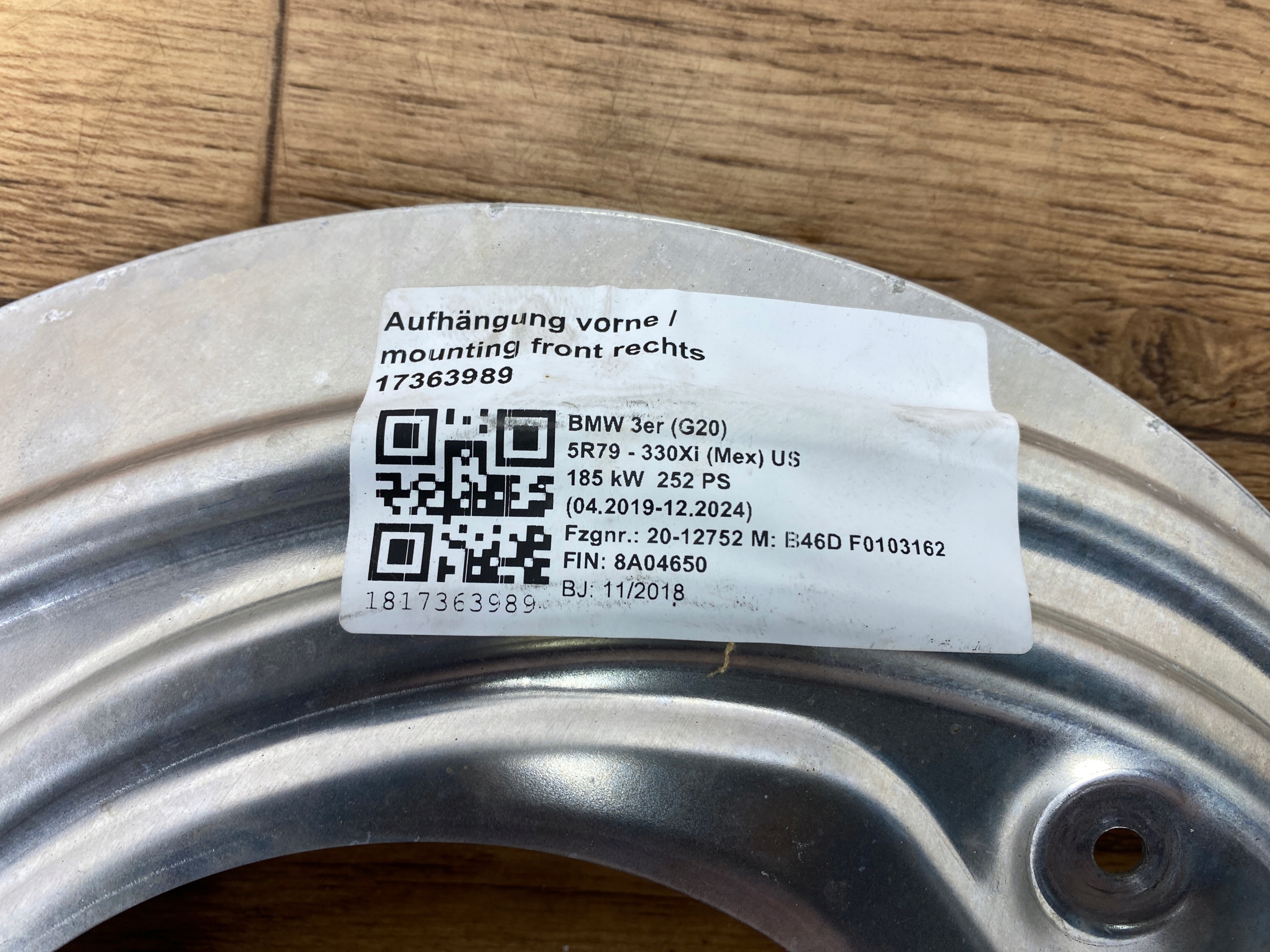 disc kotwiczna cover tarczy front BMW 4 G22 2020+