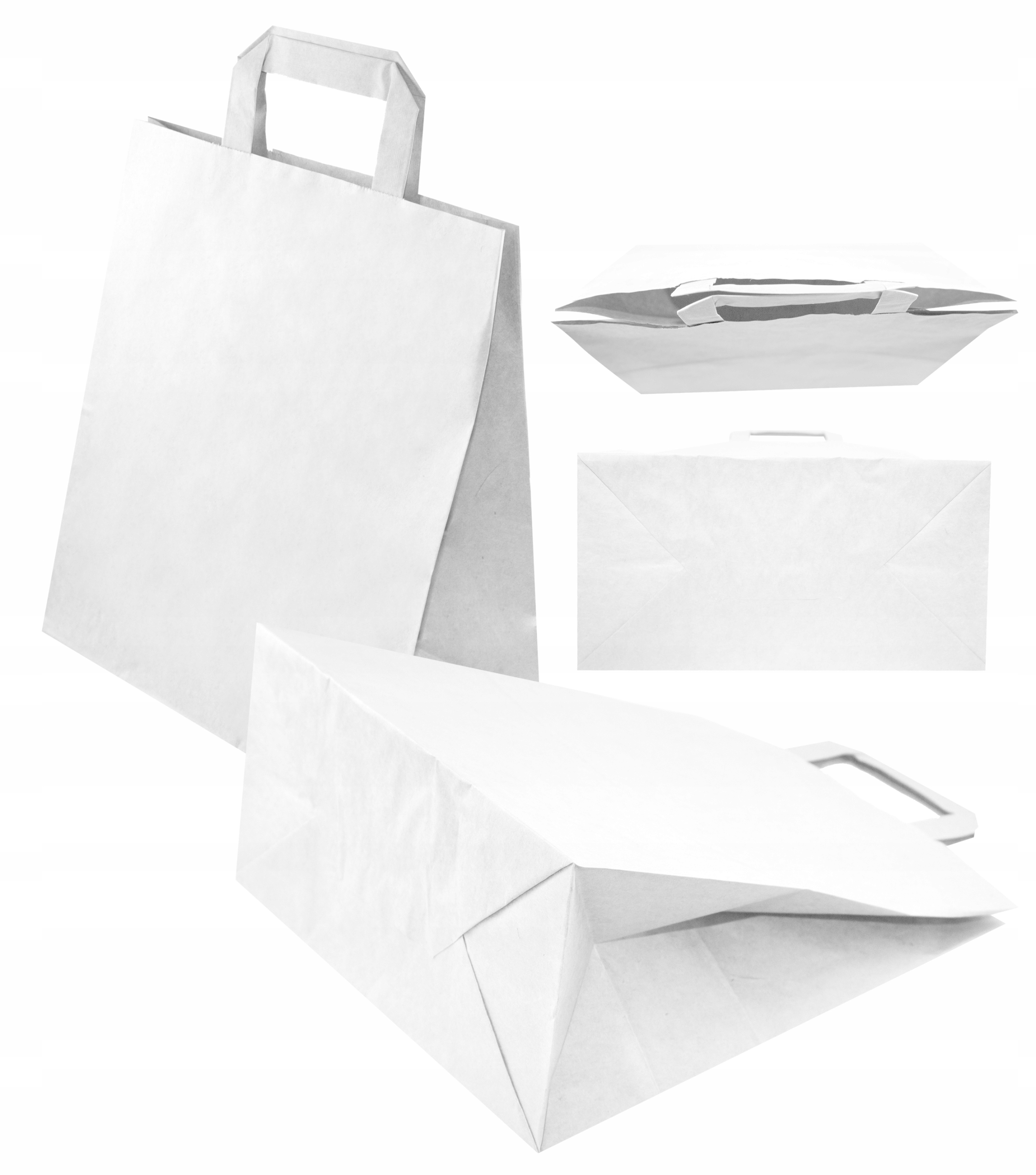 

Torby papierowe 22x11x25 220x110x245 białe 250 szt