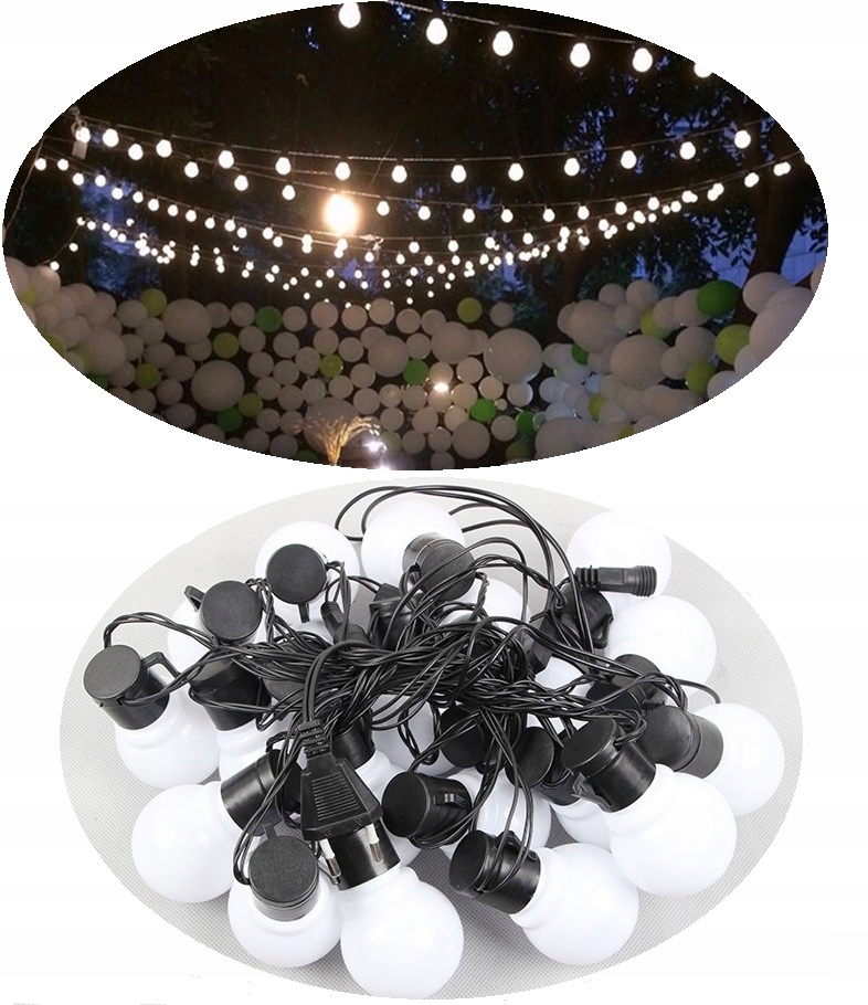 

Girlanda Led żarówki mleczna -barwa zimna 6m