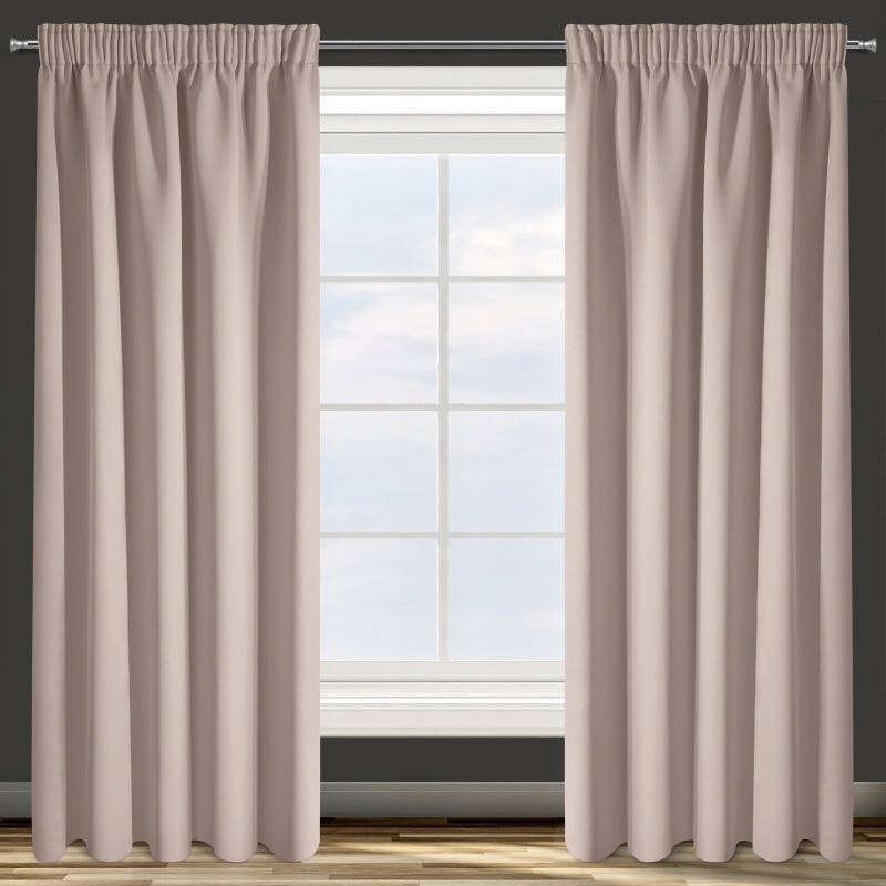 ZASŁONA ZACIEMNIAJĄCA GŁADKA PÓŁMATOWA 135x270 TAŚMA Tunel Żabki KOLORY Marka Eurofirany