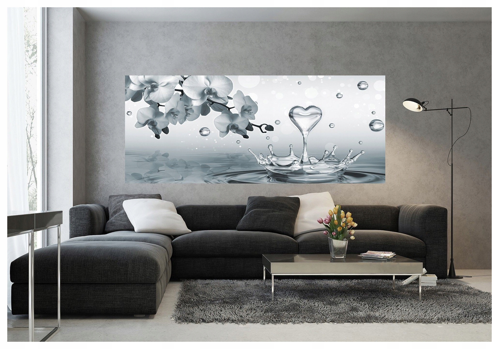 Fototapeta Orchidej kapky rosy bílá abstrakce magie makro 250x104 lepidlo