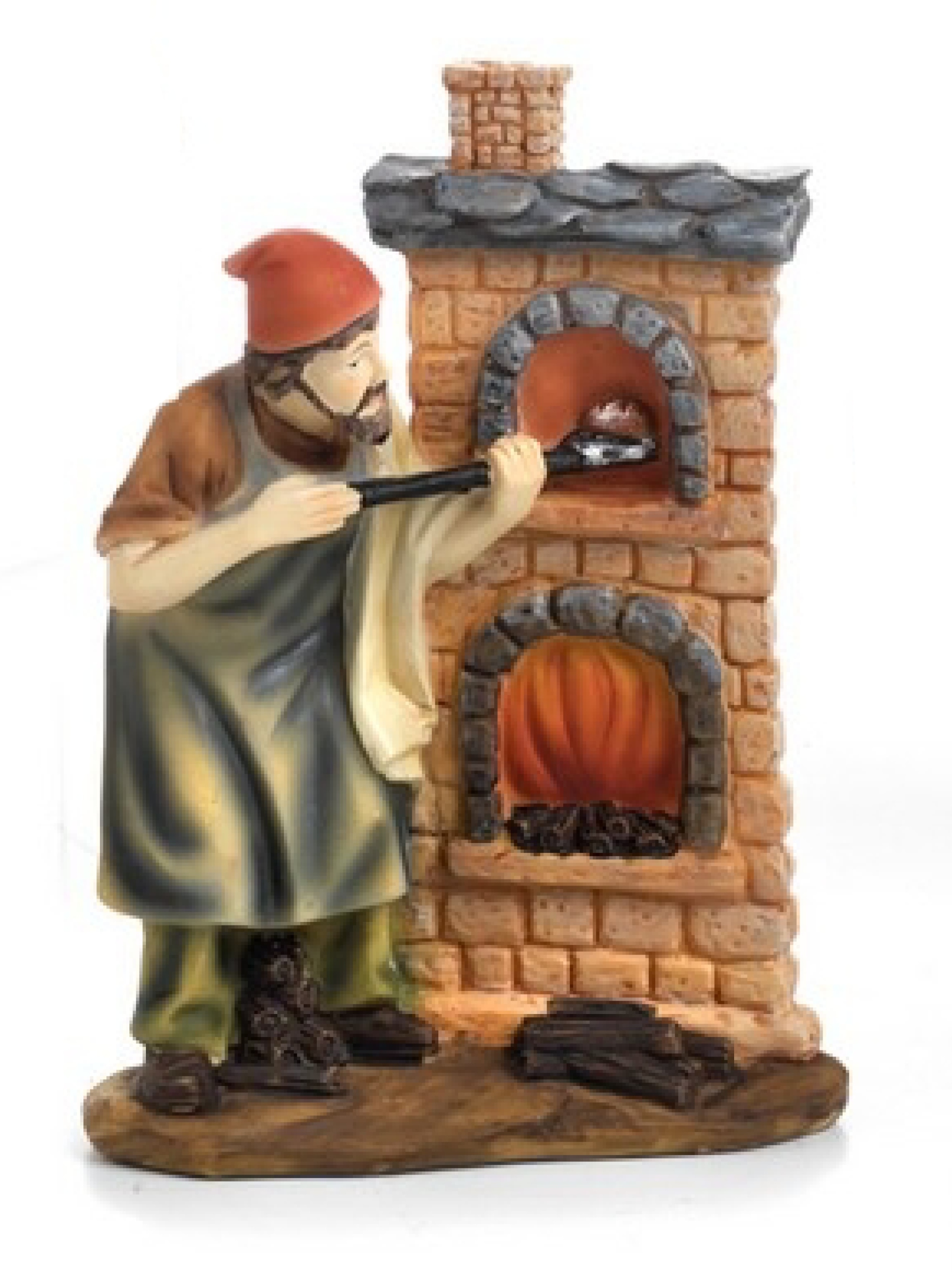 Figurka do betlému "Pekař u pece" pro figurky o výšce 15 cm