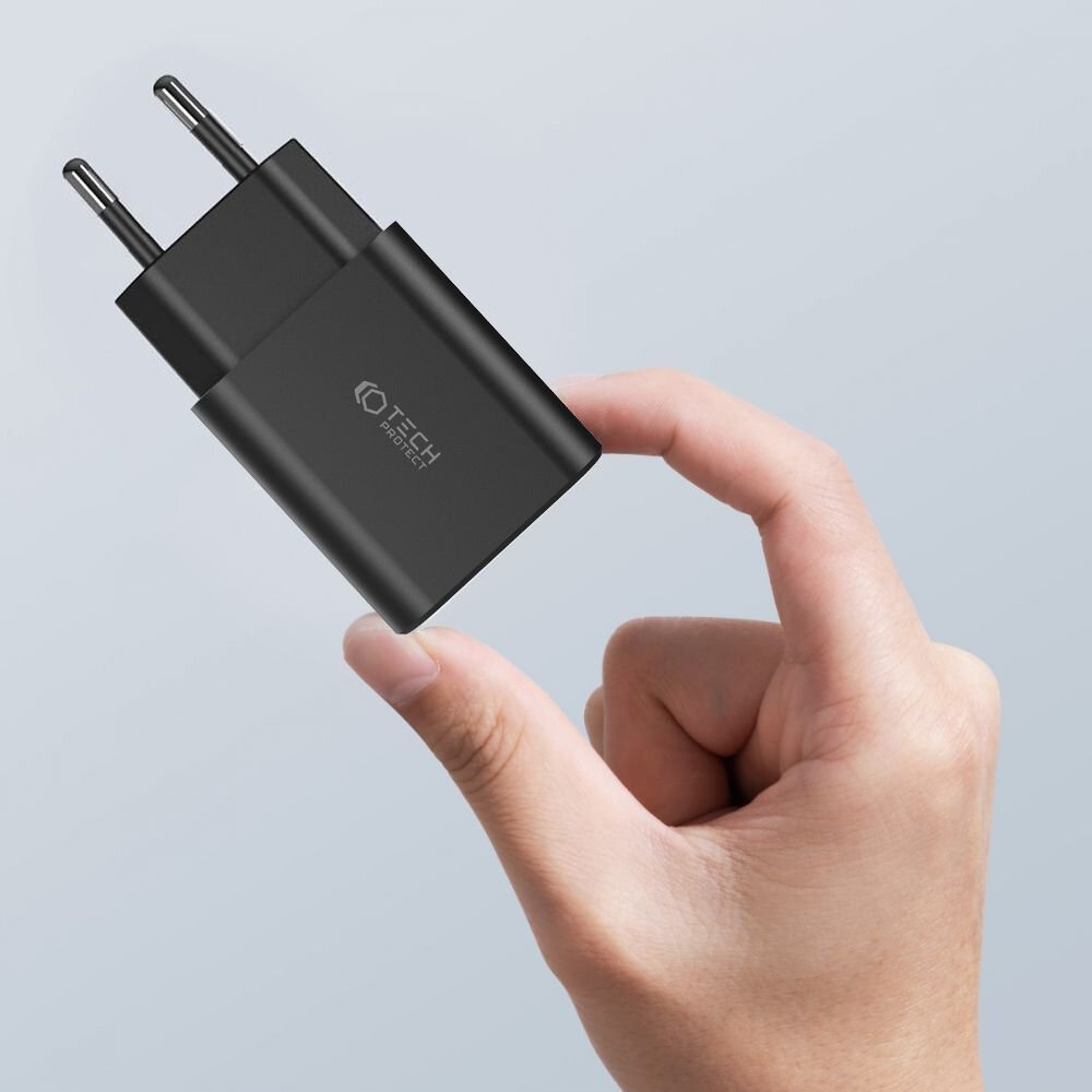 ŁADOWARKA C35W 2 - PORTY PD35W + KABEL TYP-C TECH-PROTECT BIAŁY Złącza USB typ C