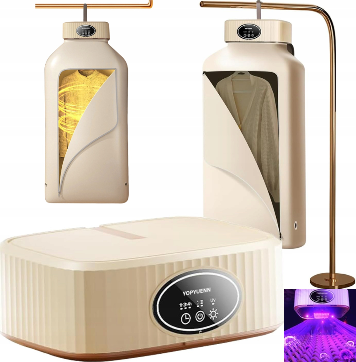 Levně Elektrický Sušák Na Prádlo Rychleschnoucí 360° Uv Timer Sušák