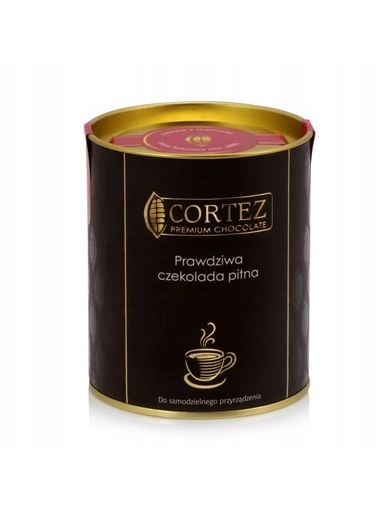 2x Cortez Pravá Čokoláda Pitná Tmavá 60% Kakao s malinami v plechovce200g