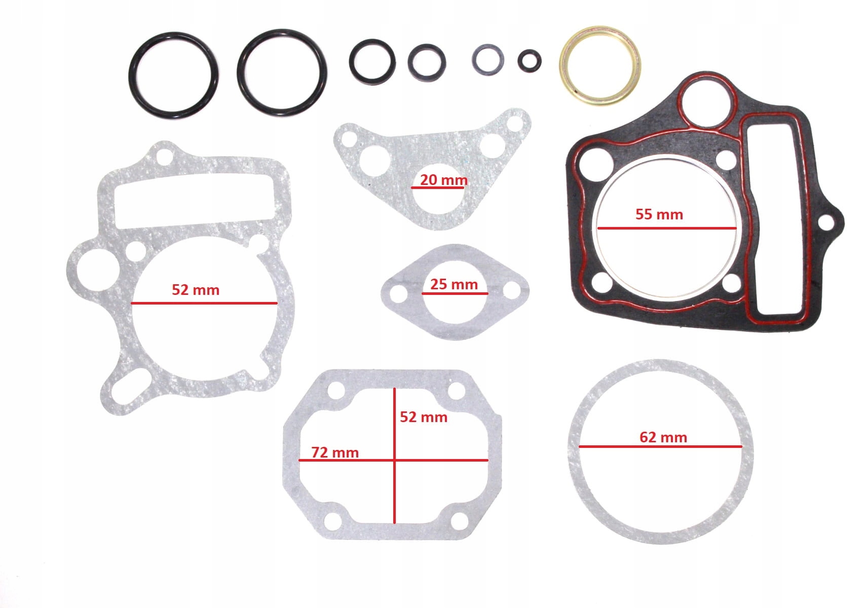 Uszczelka Atv 125 Głowicy I Cylindra 54mm Komplet