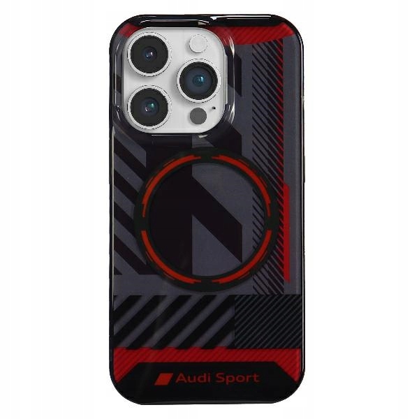 Pouzdro Audi IML Sport MagSafe Case pro iPhone 14 Pro Max 6.7", černá/černá barva