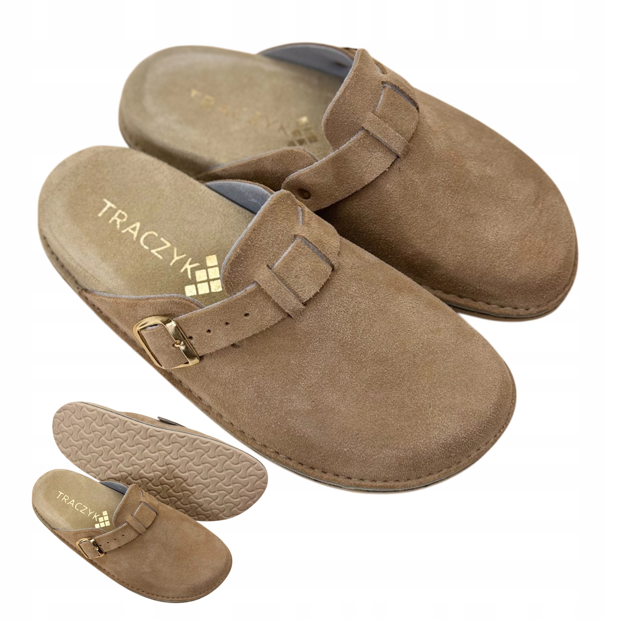 Pohodlné Nazouváky Traczyk Semišové Anatomické Přírodní Kůže Béžové vel. 37