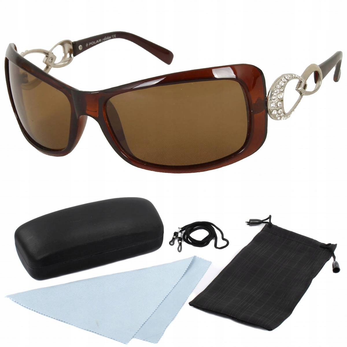 Polar Fashion PF2409 C2 Hnědé polarizované sluneční brýle pouzdro