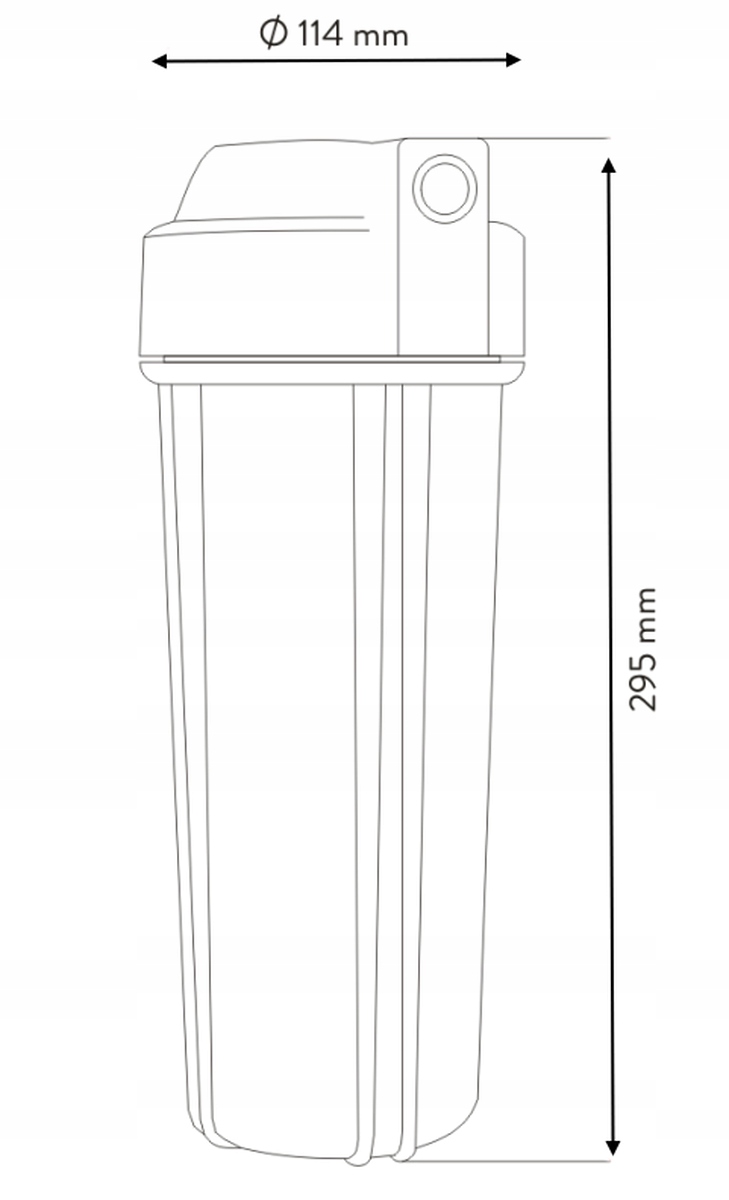 KORPUS 10'' OSMOZA RO FILTR WODY 1/4 PRZEŹROCZYSTY Kod producenta OBUDOWA TRANS 10