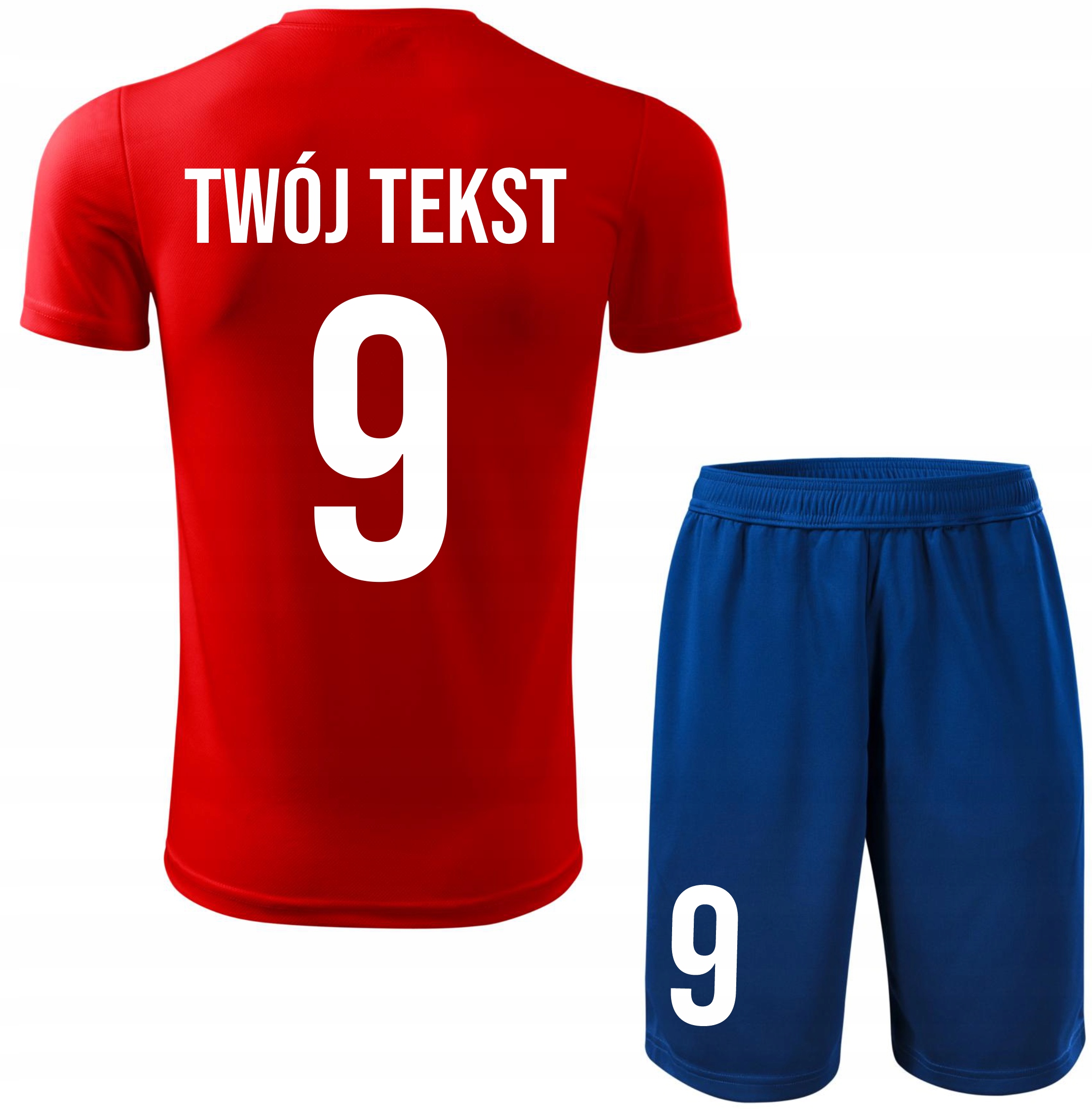 Strój piłkarski Z Własnym Imieniem i Numerem komplet sportowy Na Wf 134