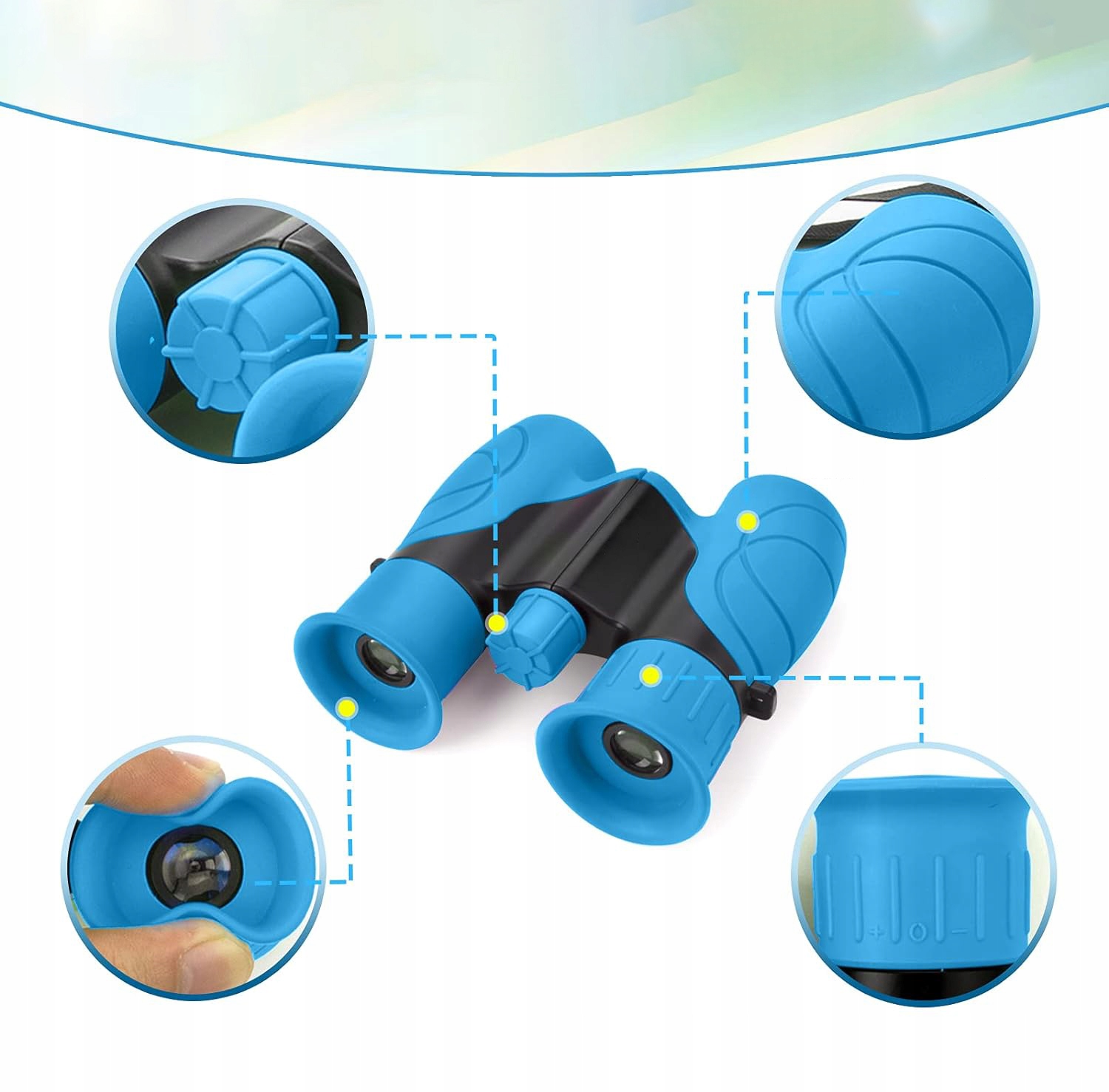 PRZENOŚNY LORNETKA OPTYKA 8X21 DLA DZIECI WODOODPORNA NA WAKACJE NA PLAŻĘ Płeć unisex