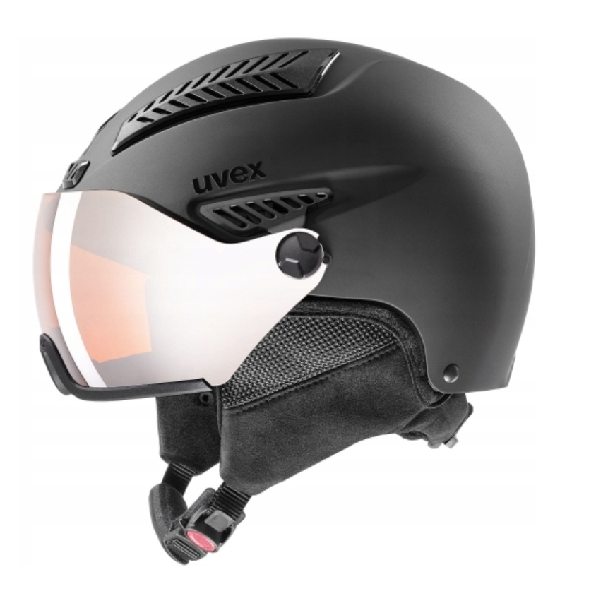 Lyžařská přilba Uvex Hlmt 600 Visor Black Mat 57 59 cm lasergoldlite S2