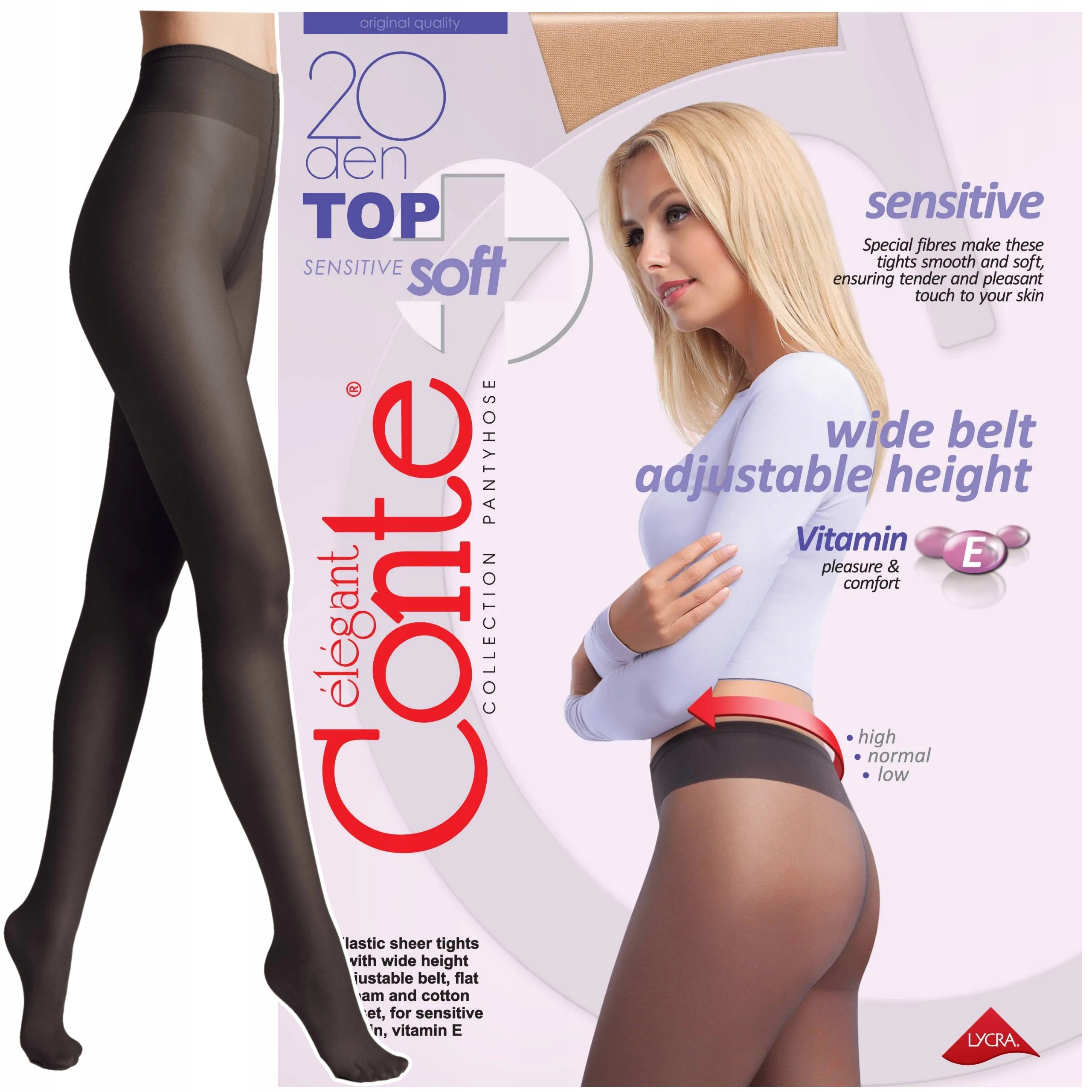 

Rajstopy Damskie Conte 20 Den Top Soft R4 Nero