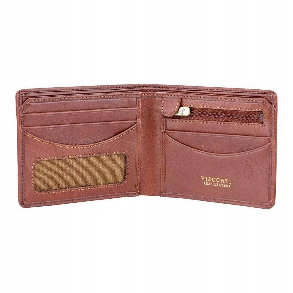 Bezpečná Pánská Peněženka Visconti, Hnědá, Zapínaná!