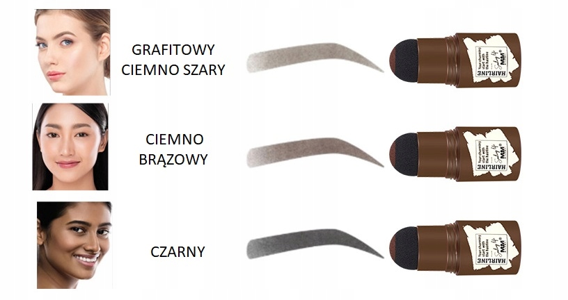 STEMPEL POMADA ZESTAW DO STYLIZACJI BRWI CZRNY M1 Rodzaj cień