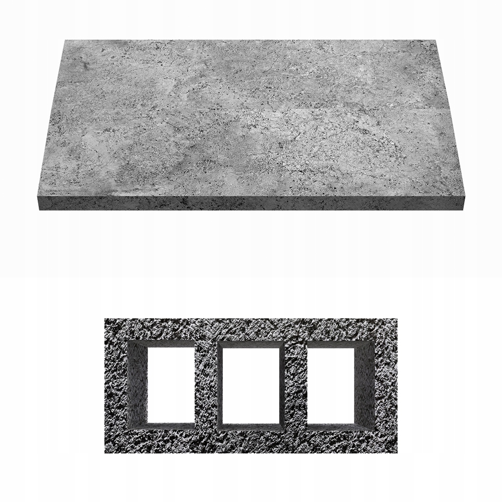 Betonová deska na komín W3 čepice 40x67 cm je pokryta krycí vložkou