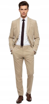 Hugo Béžový Oblek Regular Se Zapínáním Na Knoflíky 52 Kwc