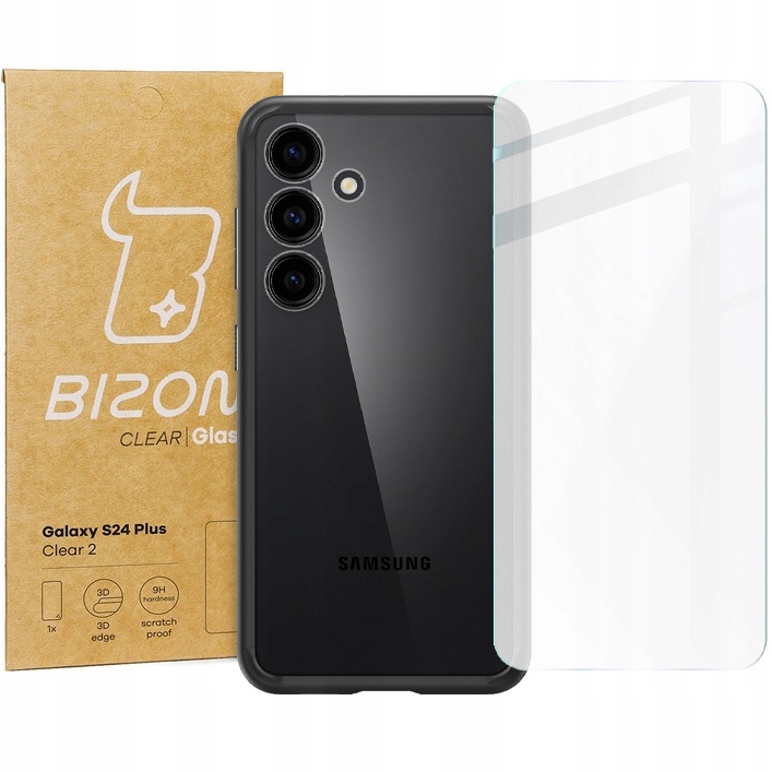Etui szkło do Galaxy S24 Plus, Spigen, Bizon, zestaw, plecki, mocne, case