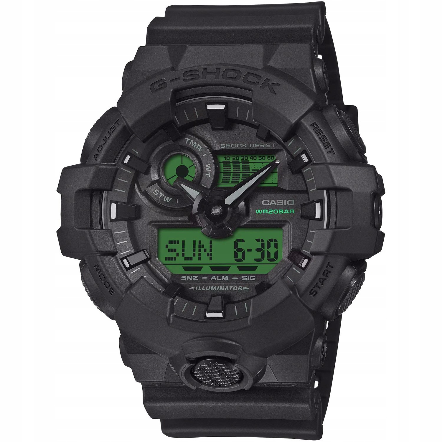 Casio G-Shock GA-700BEG-1AER 200 m Černý