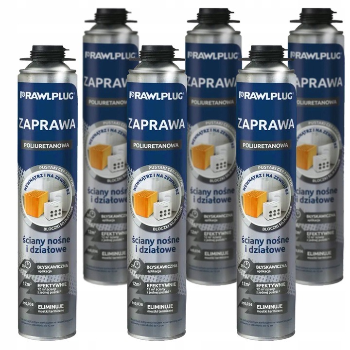 Mortar Zaprawa murarska poliuretanowa Rawlplug 750 ml x12