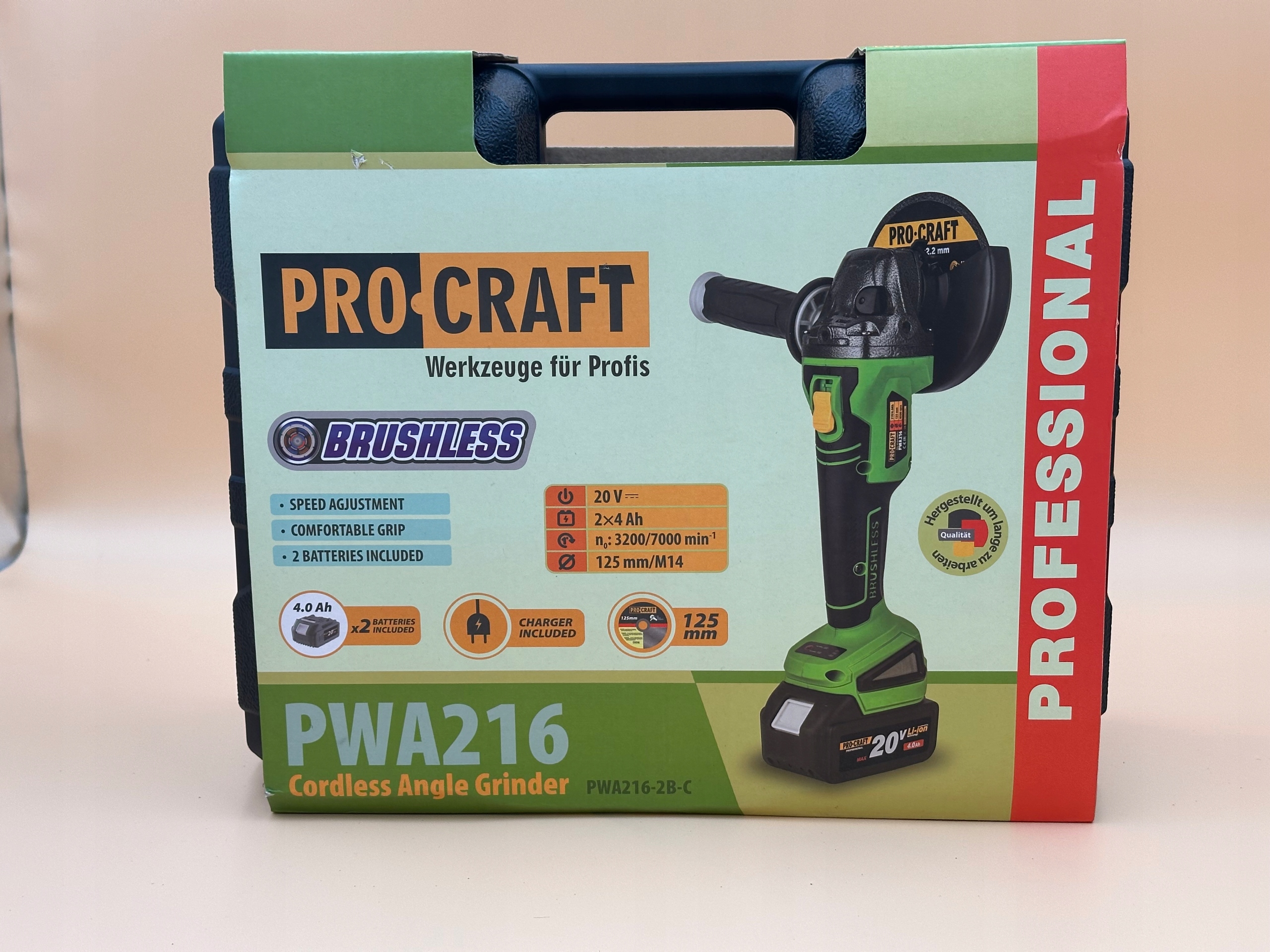 Szlifierka Kątowa Akumulatorowa Procraft PWA216