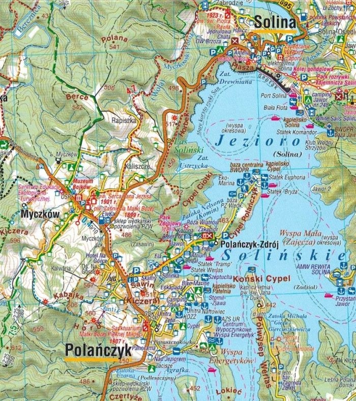 BIESZCZADY PRZEWODNIK REWASZ + MAPA LAMINOWANA 2 w 1 COMPASS 2024 Tytuł Bieszczady 1: 50 000