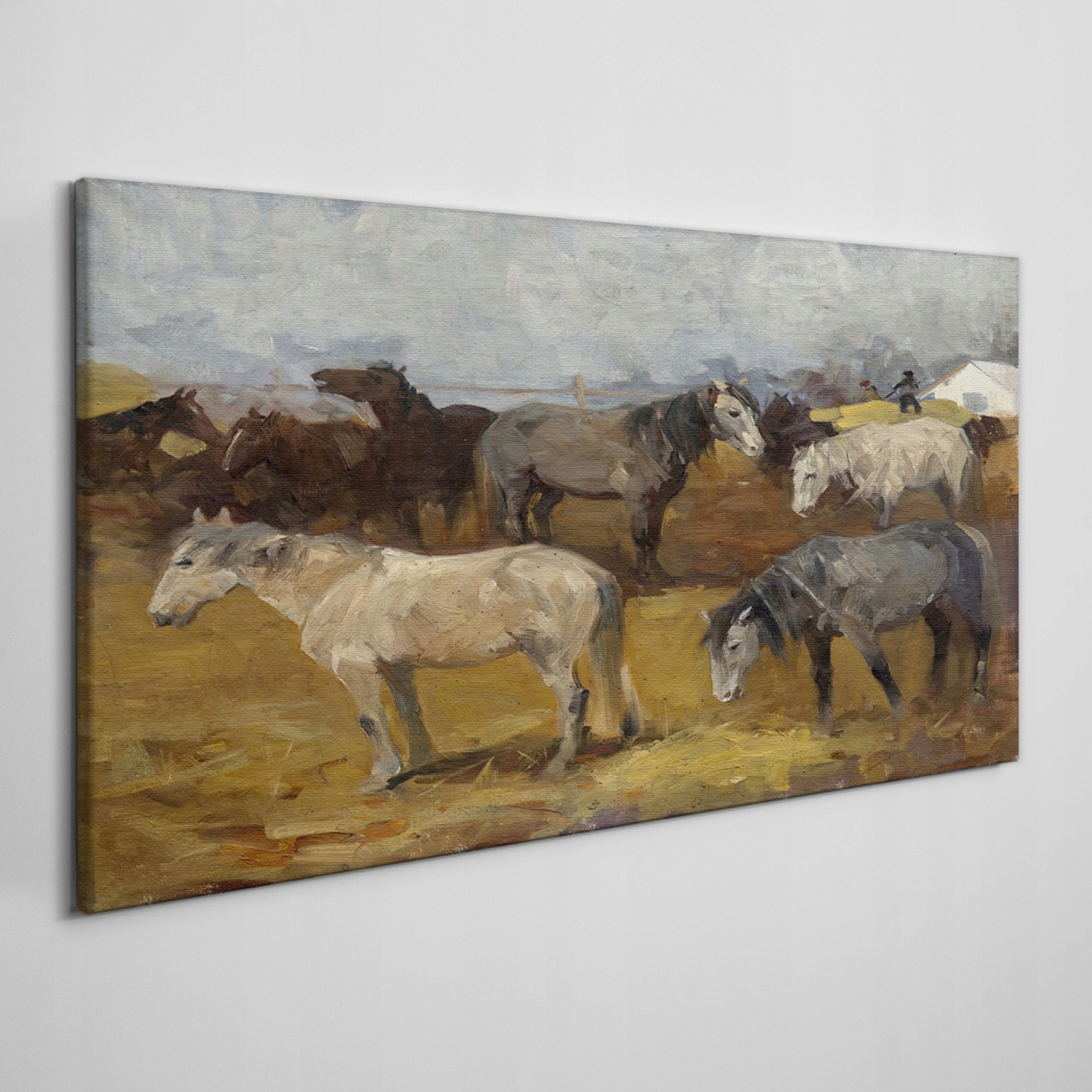 

Obraz na płótnie Malarstwo zwierzę konie 140x70 cm