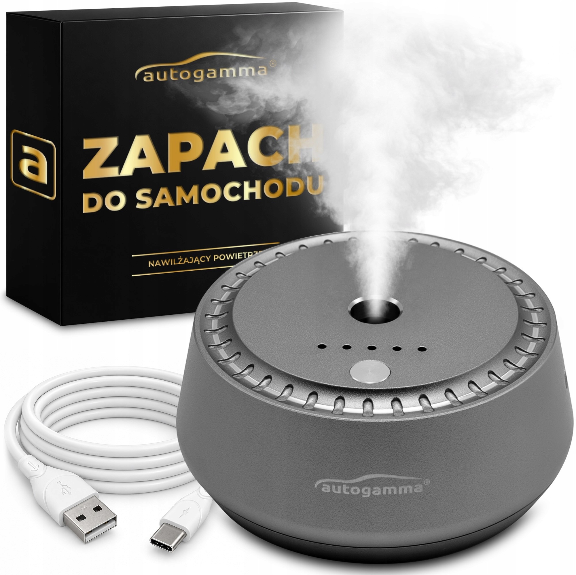 Dyfuzor Zapachowy do Samochodu Usb Nawilżacz Atomizer Olejku Aromaterapia