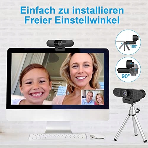 EMEET Kamera Full HD 1080P Z Osłoną Obiektywu Mikrofonem USB Plug & Play — miniatura 6