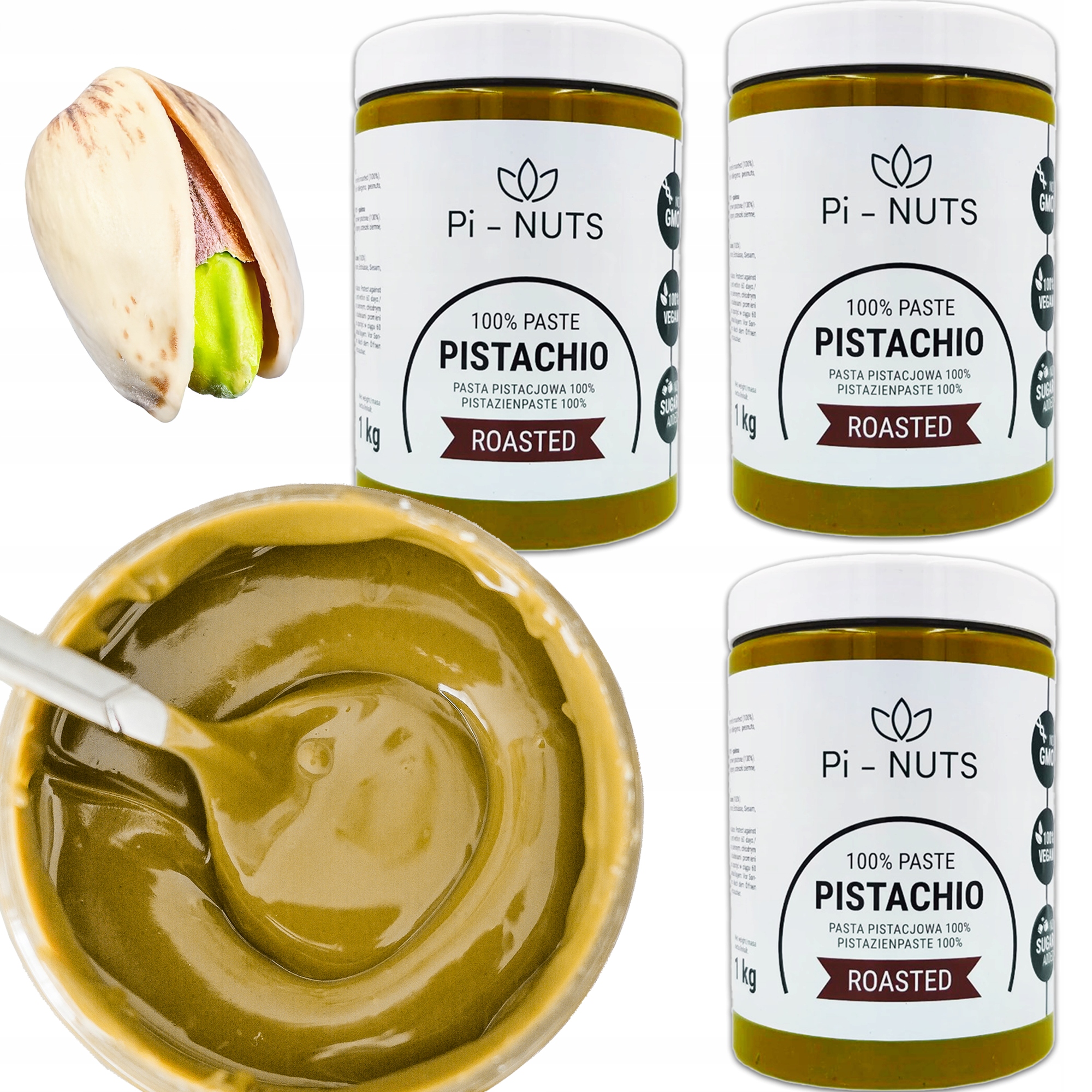 Pasta Pistacjowa 3kg 100% z pistacji prażonych do ciasta deserów lodów