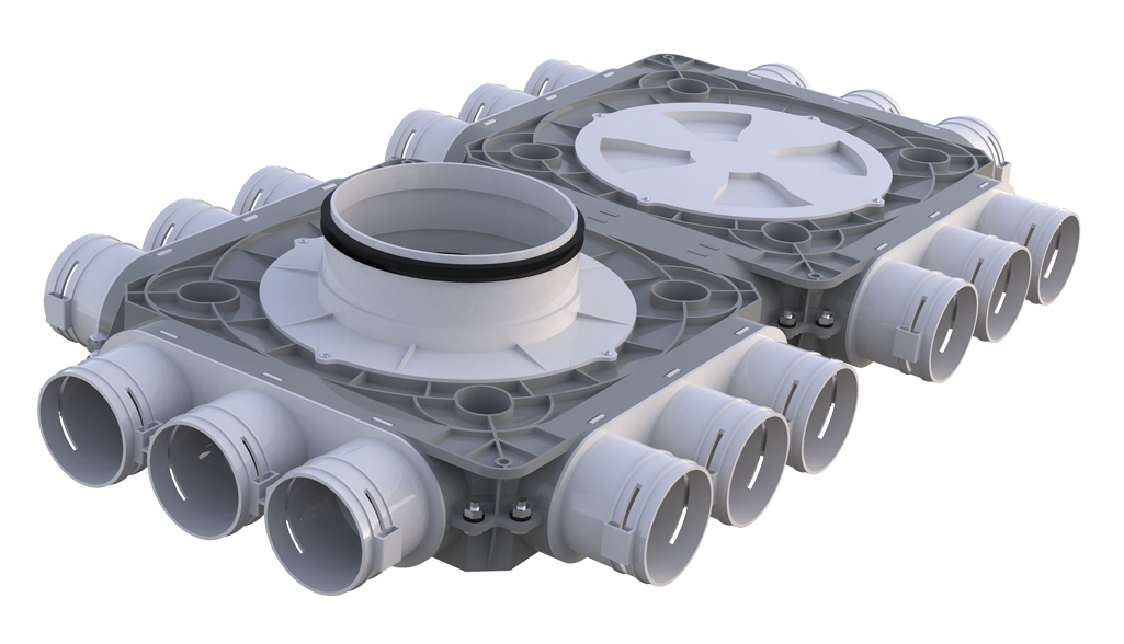 Ventilační rozdělovač 18x75/200 Rozvodná skříň Rekuperace 75