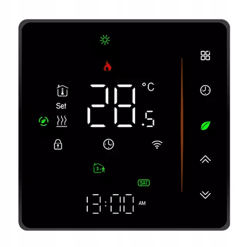 

Termostat zwierny 5A Czarny TRZ65C ZigBee Tuya