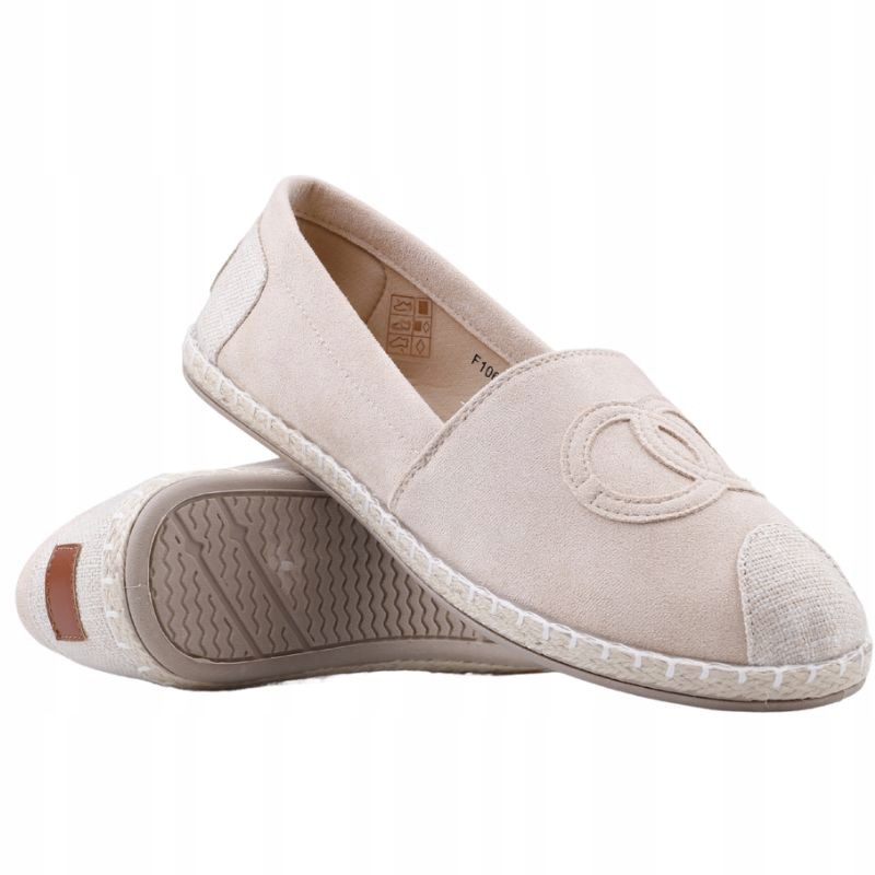 R.42 BEŻOWE ESPARDYLE DAMSKIE PÓŁBUTY WSUWANE PŁASKIE WKŁ. EKOSKÓRA WYGODNE Stan opakowania oryginalne