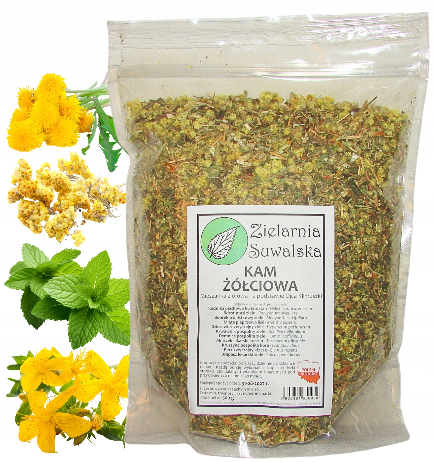 Zielarnia Suwalska Kamica Żółciowa Kam Żółciowa 500g Drogi Żółciowe Wątroba