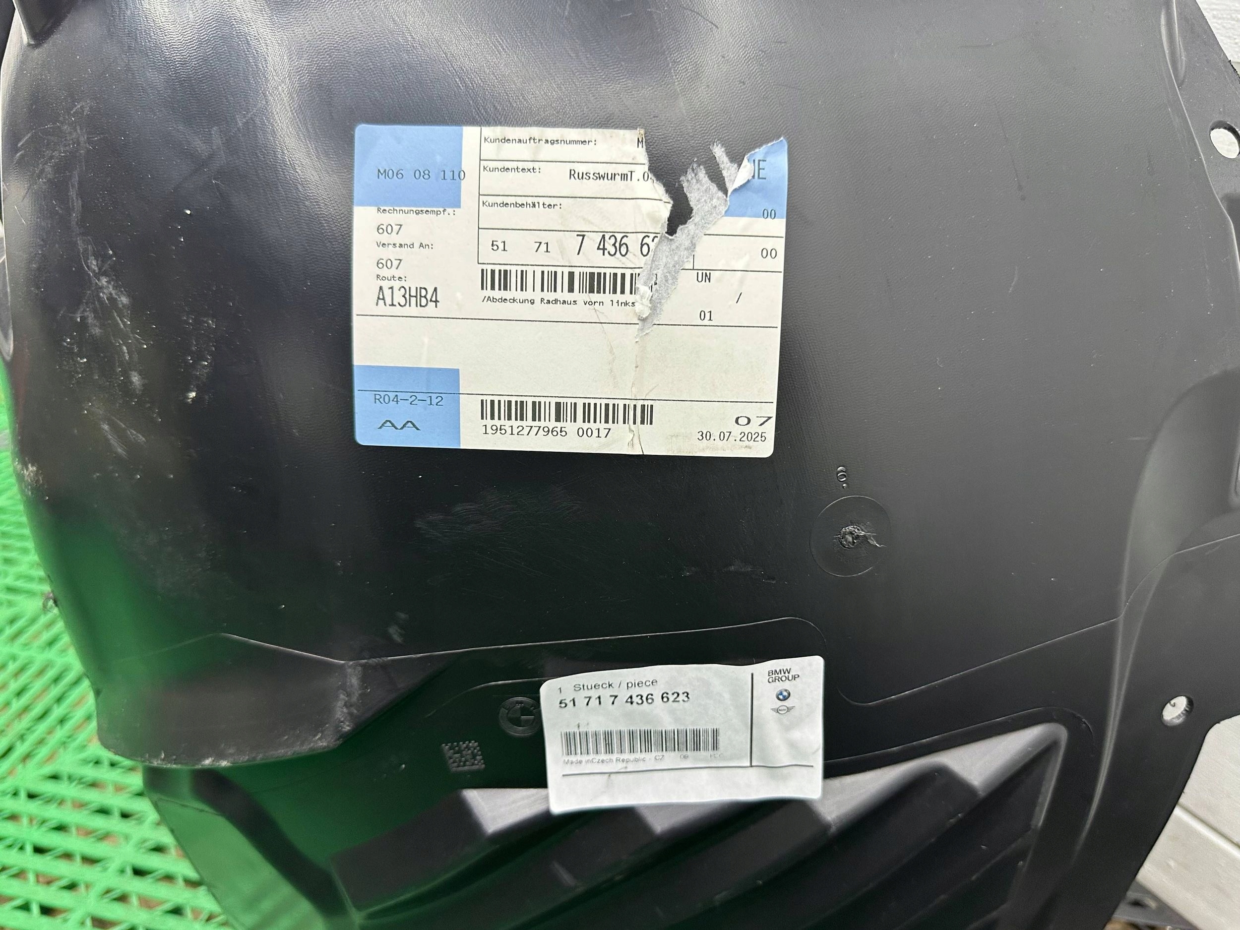 mudguard front BMW 2 F44 F40 7436623