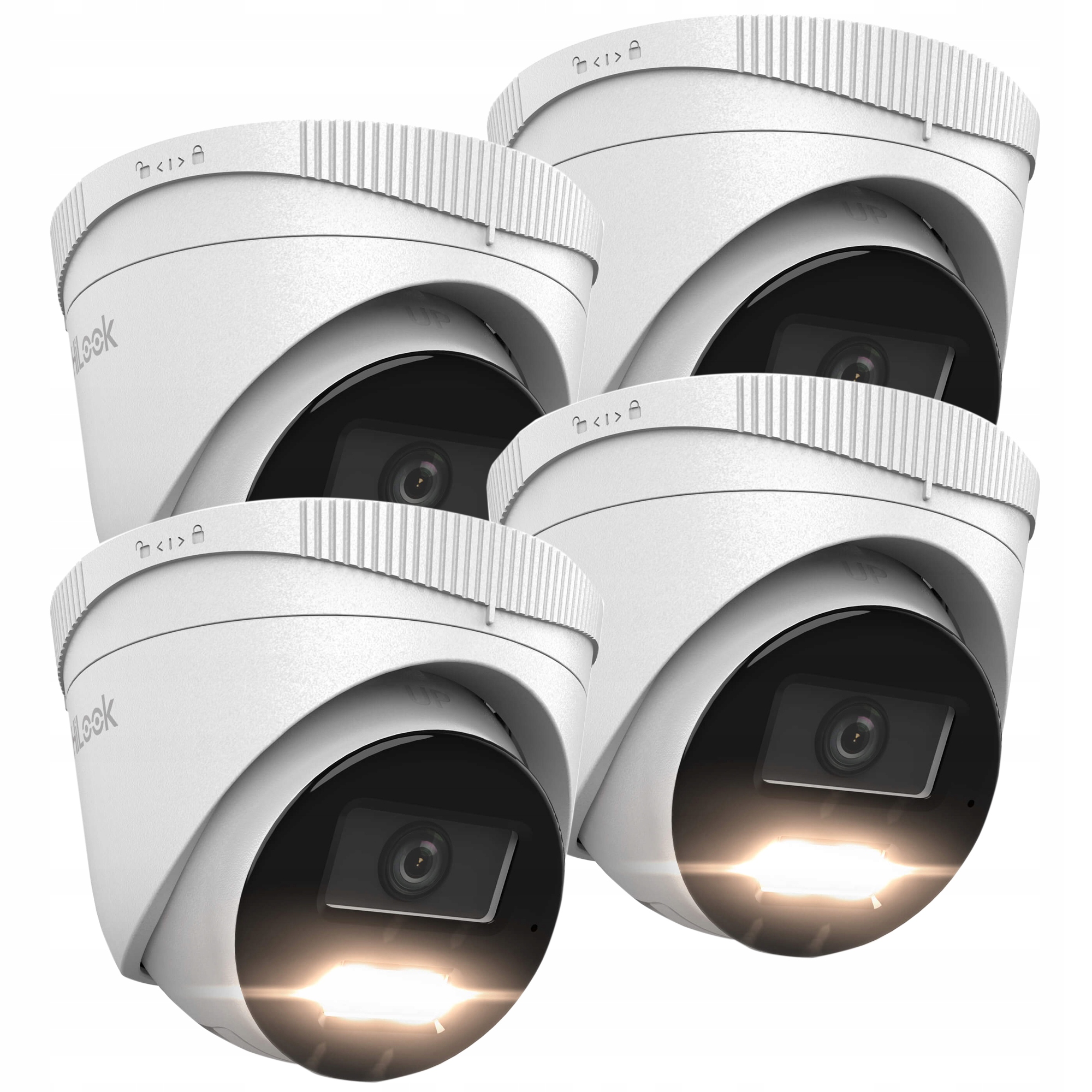 Sada kupolových Ip kamier HiLook od Hikvision 4x IPCAM-T4-30DL 4Mpx Dual-L