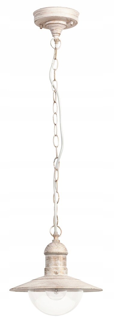 Závěsná lampa Rabalux Oslo E27 bílá antická IP44 provensálský styl