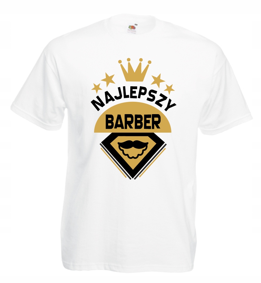 

Koszulka Najlepszy Barber Duży Nadruk S