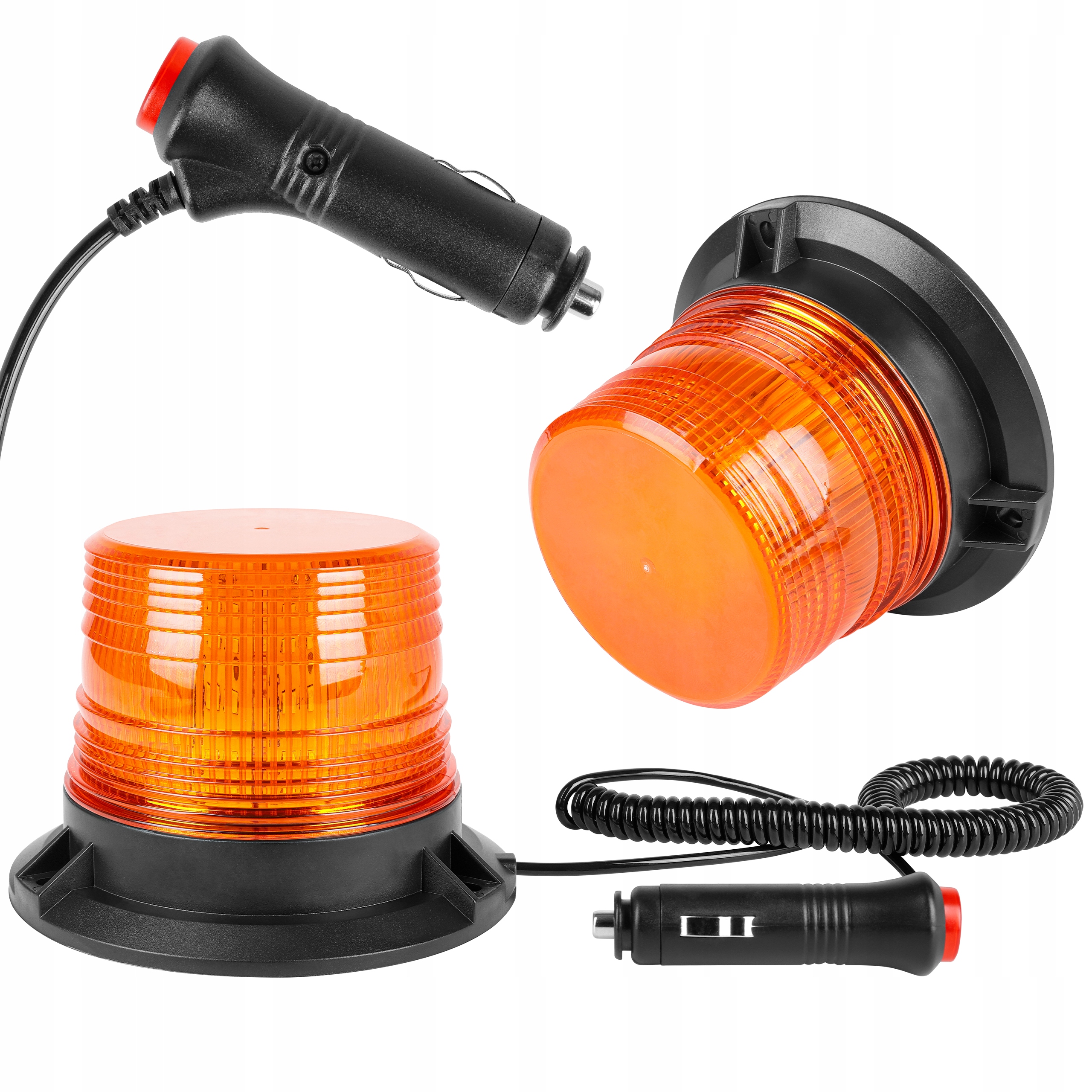 Led výstražná lampa Blesková Kohout oranžová na hořčík Traktor Quad